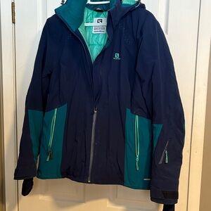 Salomon Dark Blue and Turquoise Jacket